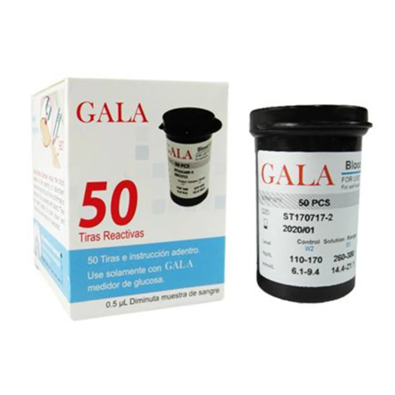 نوار تست قند خون گالا بسته 50 عددی Test Strips GALA