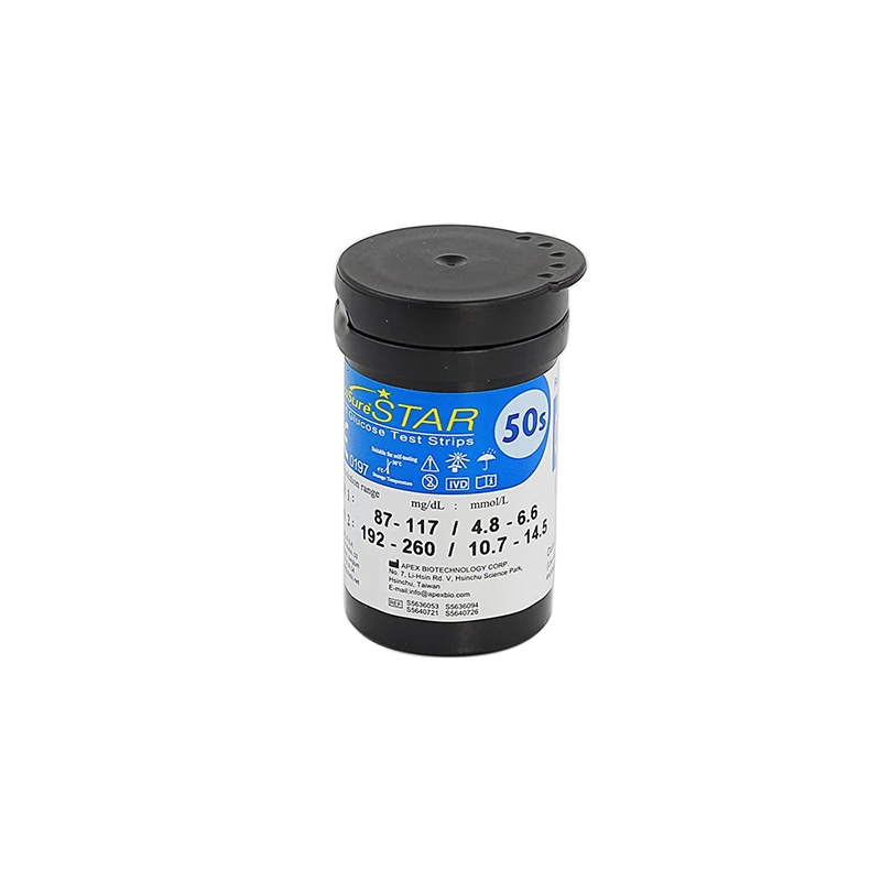 نوار تست قند خون گلوکو شور استار بسته 50 عددی Test Strips
