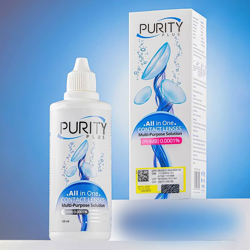 محلول شستشوی لنز پیوریتی پلاس مدل All in One حجم 120 میلی لیتر