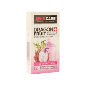 کاندوم خاردار حجم دهنده مدل Dragon Fruit سوئیس کر 12 عددی