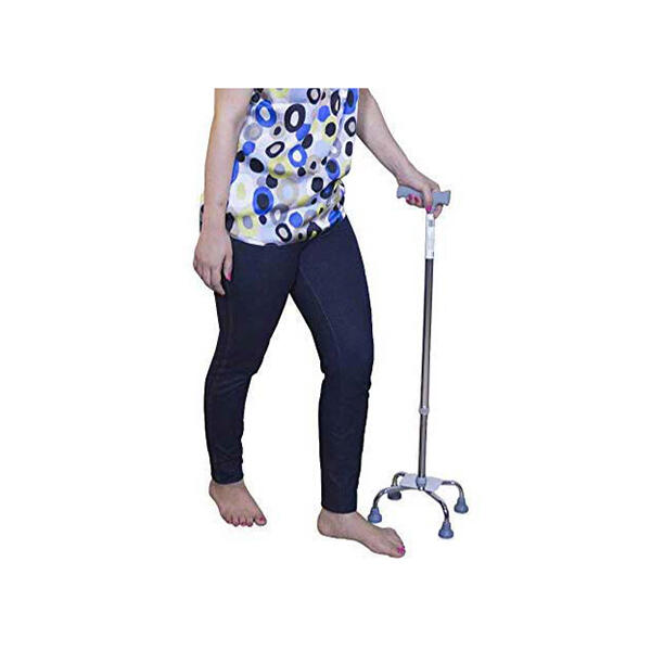 عصای طبی آلومینیومی چهارپایه وارداتی با ارتفاع قابل تنظیم